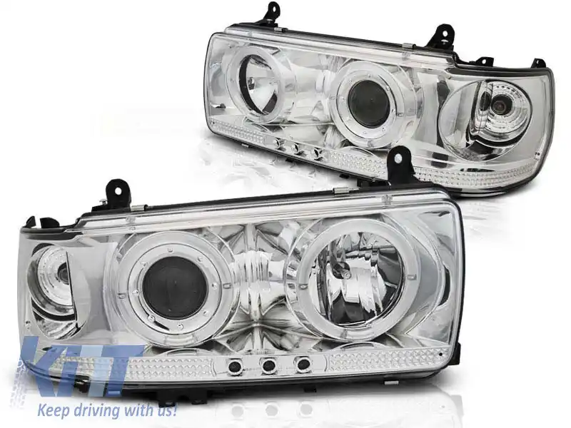 Set de faruri de tuning potrivit pentru TOYOTA LAND CRUISER FJ 80 1990-1997, stânga și dreapta