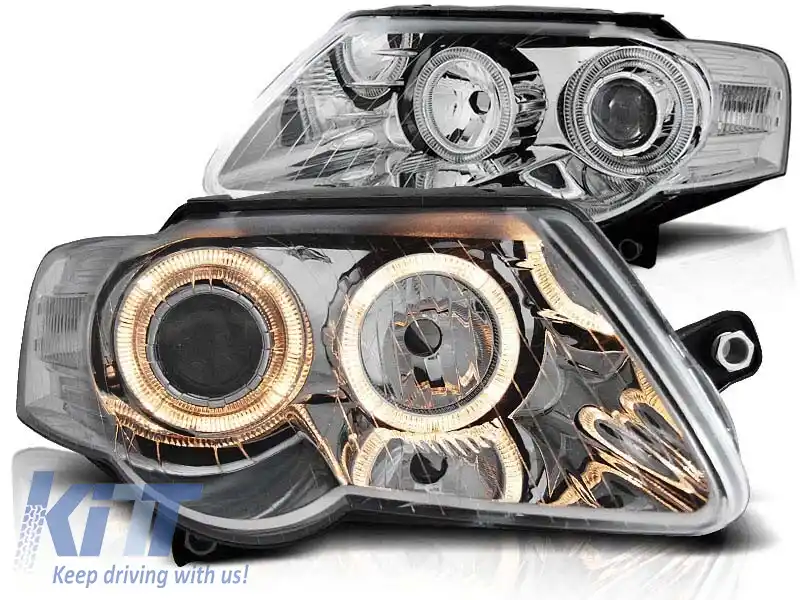 Set de faruri de tuning potrivit pentru VW PASSAT B6 3C 03.2005-2010, stânga și dreapta