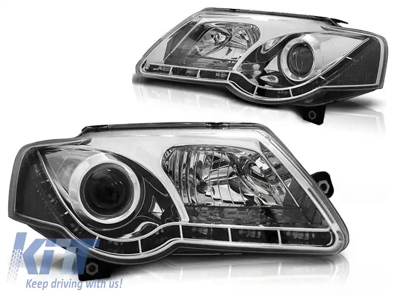 Set de faruri de tuning potrivit pentru VW PASSAT B6 3C 03.2005-2010, stânga și dreapta