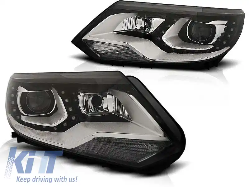 Set de faruri de tuning potrivit pentru VW TIGUAN după 2011, stânga și dreapta