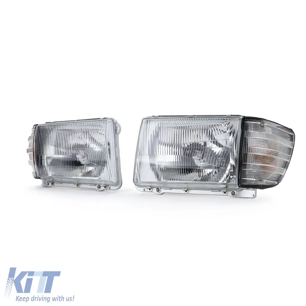 Set de faruri fără LWR cu 6 pini și semnalizatoare albe, potrivit pentru Mercedes SL R107 SLC C107-image-6191251