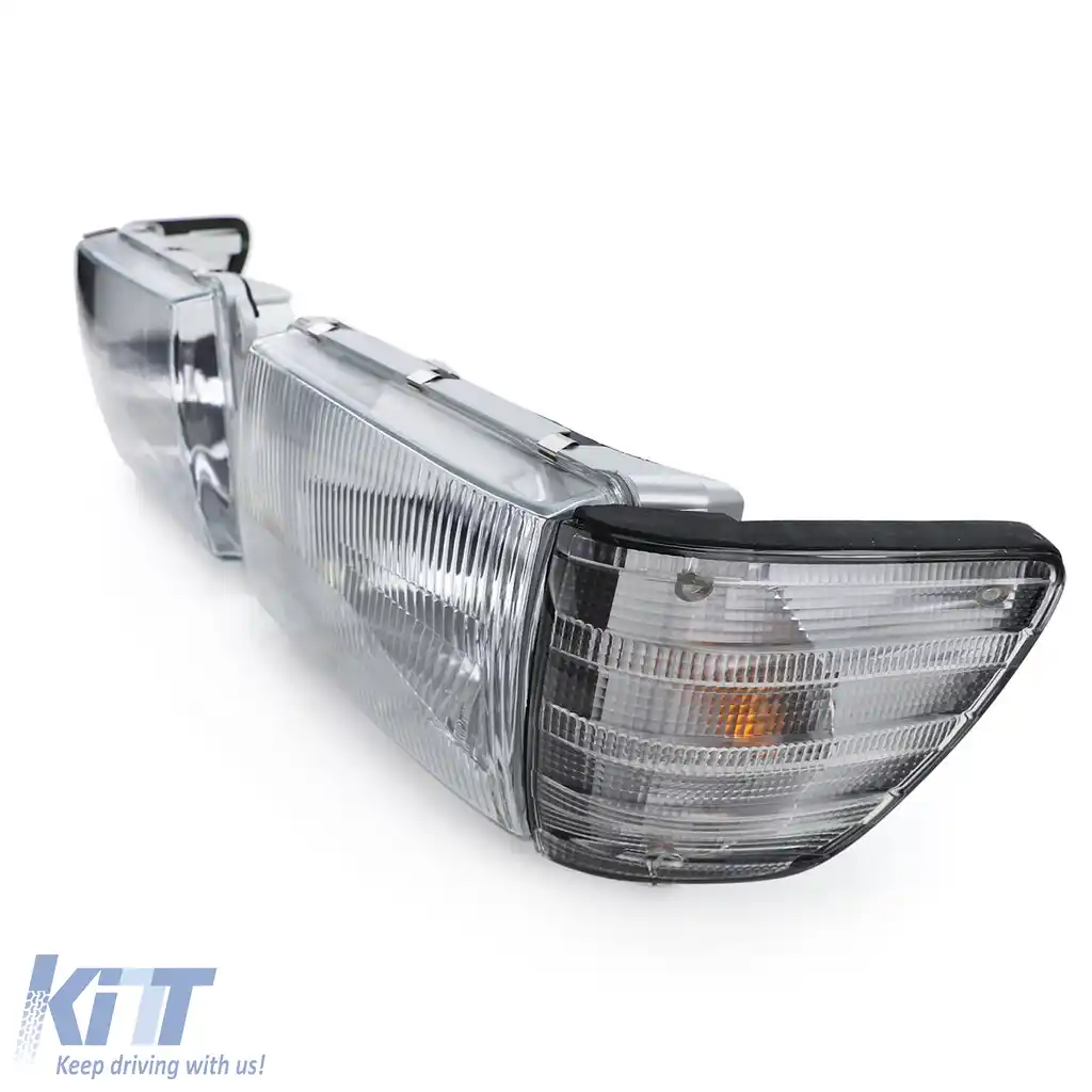 Set de faruri fără LWR cu 6 pini și semnalizatoare albe, potrivit pentru Mercedes SL R107 SLC C107-image-6191254