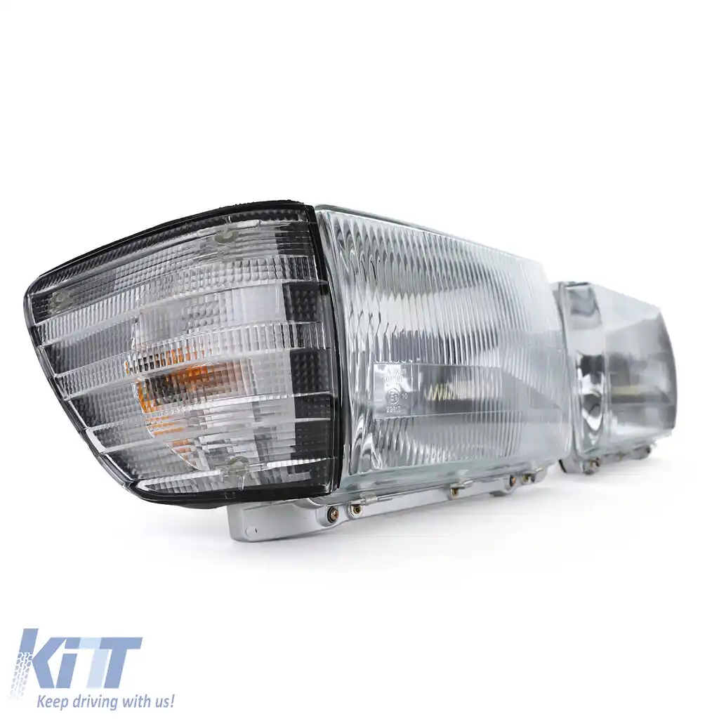 Set de faruri fără LWR cu 6 pini și semnalizatoare albe, potrivit pentru Mercedes SL R107 SLC C107-image-6191255