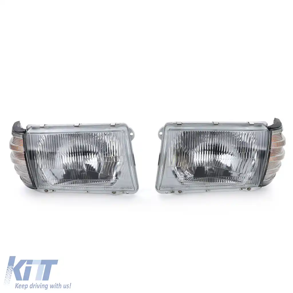 Set de faruri fără LWR cu 6 pini și semnalizatoare albe, potrivit pentru Mercedes SL R107 SLC C107-image-6191256