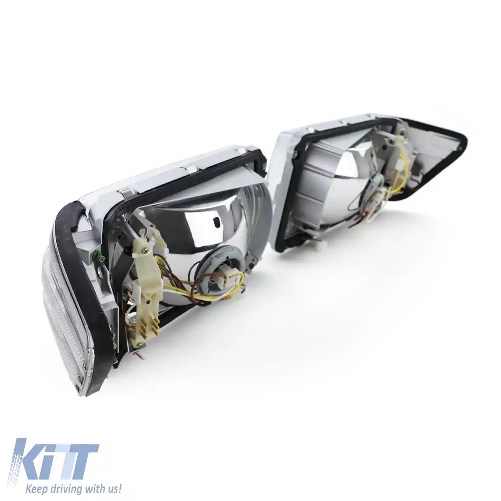 Set de faruri fără LWR cu 6 pini și semnalizatoare albe, potrivit pentru Mercedes SL R107 SLC C107-image-6191257