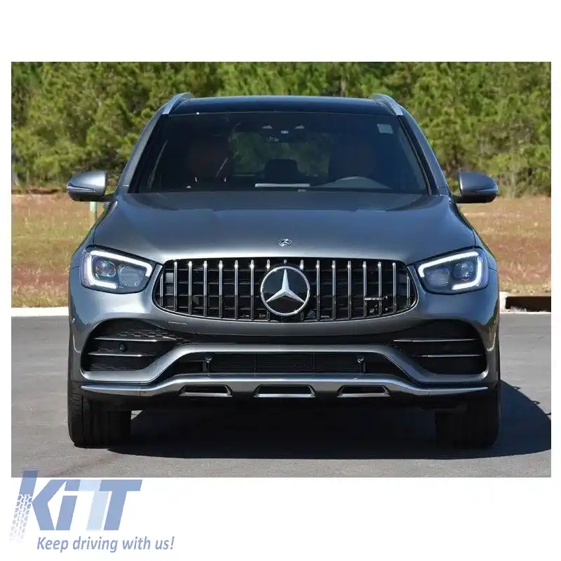 Set de Faruri Frontale Potrivit pentru Mercedes-Benz GLC C253/X253 Upgrade la Aspect Facelift 2020-2021 Negru Full LED DRL cu Motor Carner-image-6314644