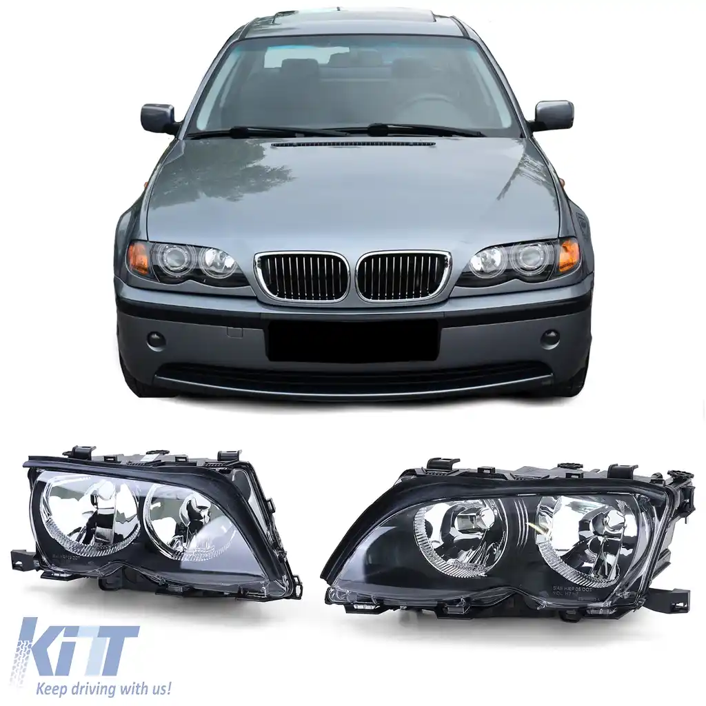 Set de faruri H7 incl. motoare de ajustare, potrivit pentru BMW Seria 3 E46 Sedan Touring 01-05
