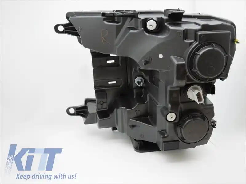 Set de faruri LED de tuning potrivit pentru Ford F150 2017-2020 cu bază cromată, cu semnalizatoare dinamice, stânga și dreapta-image-6238451