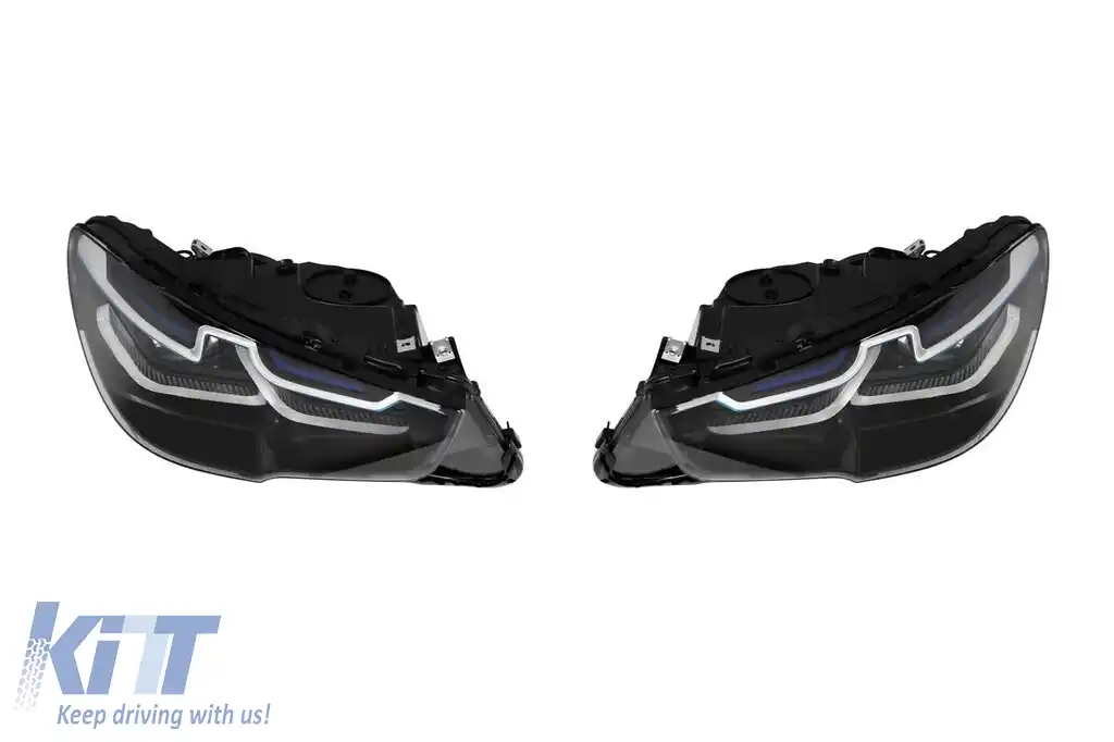 Set de faruri LED potrivit pentru BMW Seria 5 GT F07 2010-2015 pentru modelul cu faruri xenon din fabrică, stânga și dreapta-image-6237533