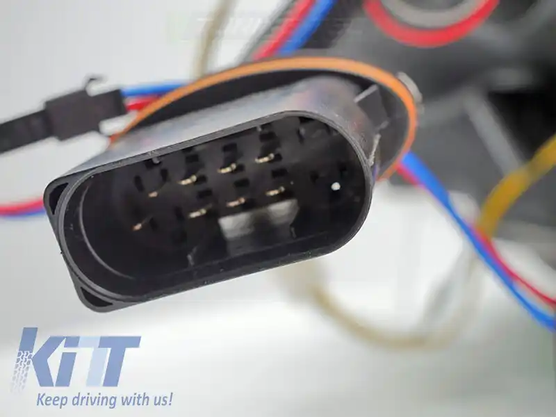 Set de faruri LED potrivit pentru Mercedes C-Class W205 2014-2018 cu bază neagră, stânga și dreapta, pentru modelul cu faruri halogen standard-image-6238475