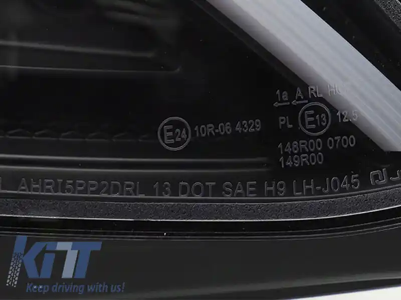 Set de faruri LED potrivit pentru Mercedes C-Class W205 2014-2018 cu bază neagră, stânga și dreapta, pentru modelul cu faruri halogen standard-image-6238478