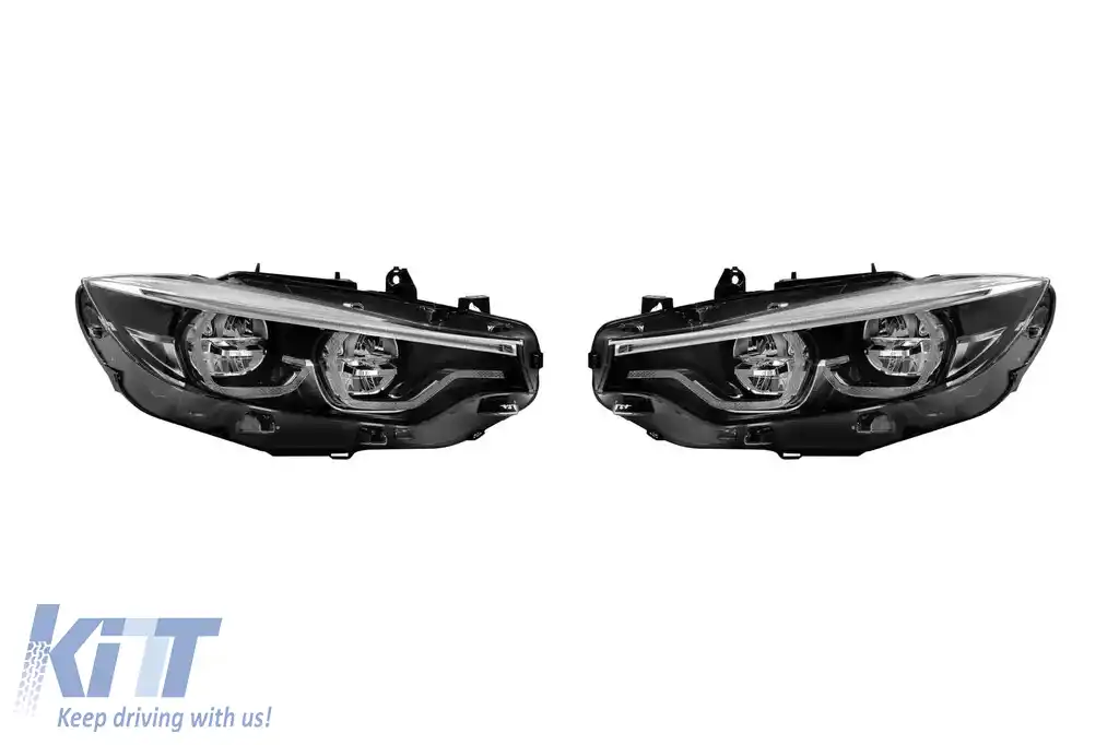 Set de faruri LED tip X-laser potrivit pentru BMW Seria 4 F32, F33, F36 2017-2019 pentru modelul cu faruri LED de fabricație