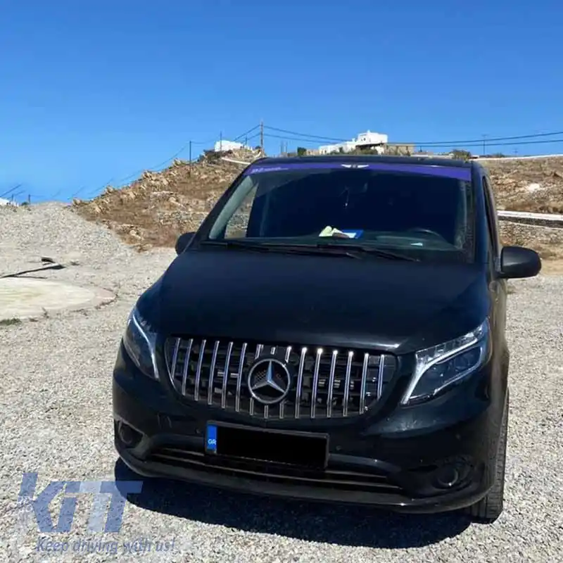 Set de Faruri Potrivit pentru Mercedes-Benz Vito W447 14+ Tub Led DRL & Semnal Led Dinamic Negru cu Motor Carner-image-6290003