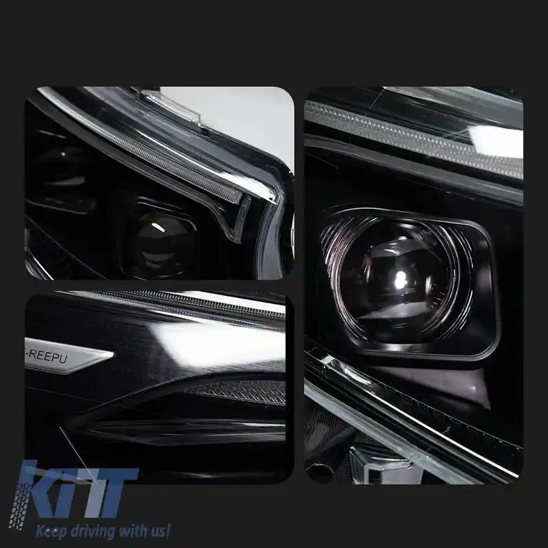 Set de Faruri Potrivit pentru Mercedes-Benz Vito W447 14-24 W448 2025 Look DRL Led Tube Negru Carner-image-6320340