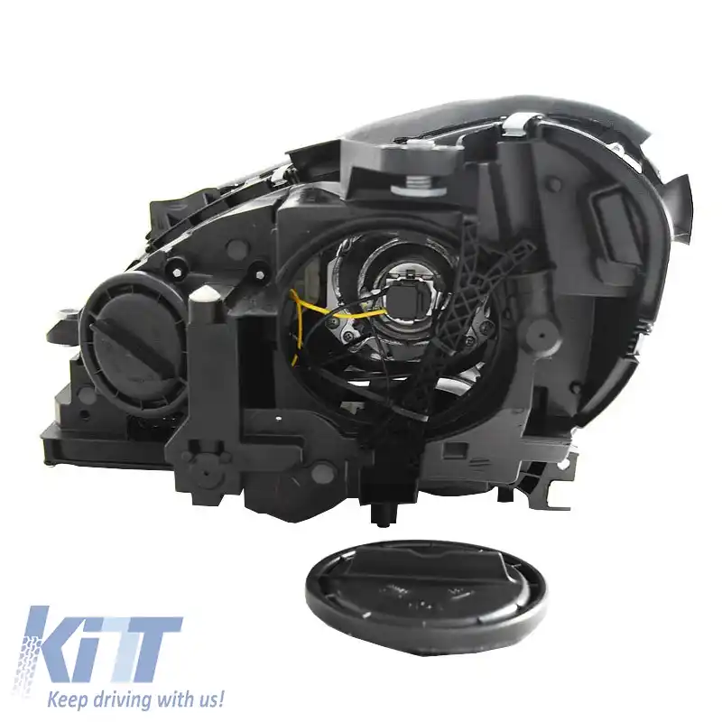 Set de Faruri Potrivit pentru Mercedes-Benz C-Class W204 11-14 DRL & Semnal Led Negru H7 cu Motor-image-6306388
