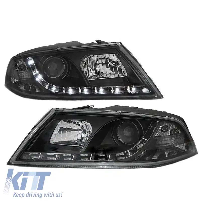 Set de faruri potrivit pentru Skoda Octavia 1Z 04-08 DRL Negru H7/H1 Sonar-image-6290133
