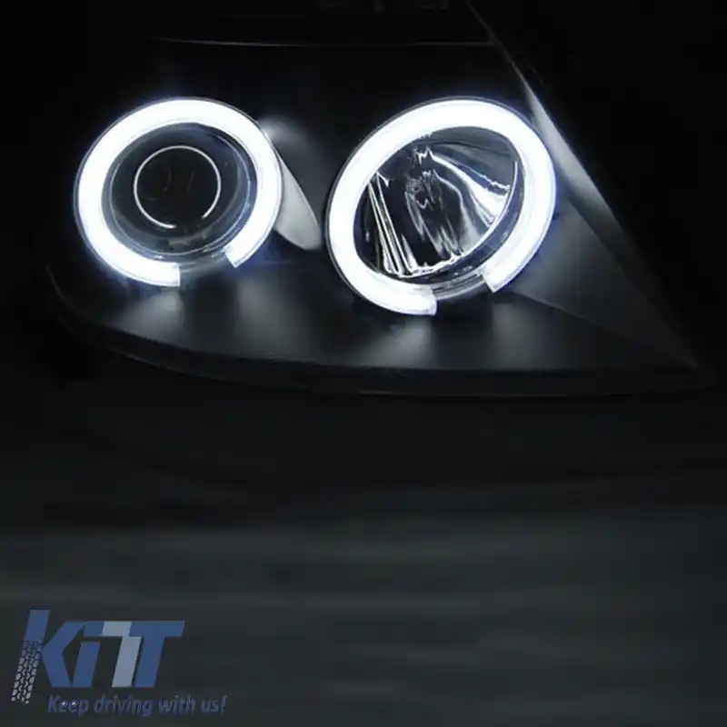 Set de Faruri Potrivit pentru Suzuki Swift 05-10 CCFL Angel Eyes Negru H1/H1 Sonar-image-6290619