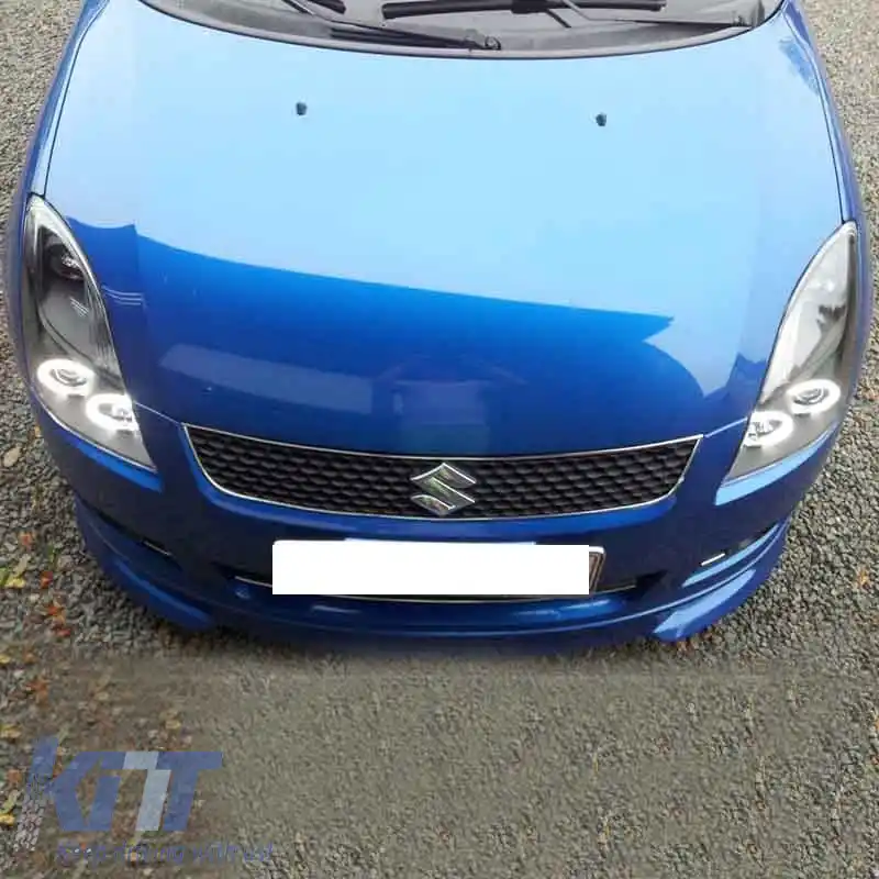 Set de Faruri Potrivit pentru Suzuki Swift 05-10 CCFL Angel Eyes Negru H1/H1 Sonar-image-6290623