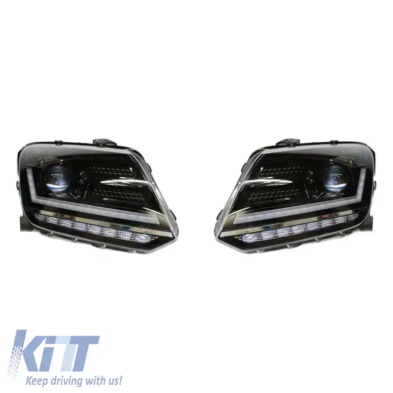 Set de faruri potrivit pentru VW Amarok 2010+ DRL Full LED Versiune Halogen Negru LEDHL107-BK RHD Direcție pe Dreapta Osram Ledriving-image-6319465