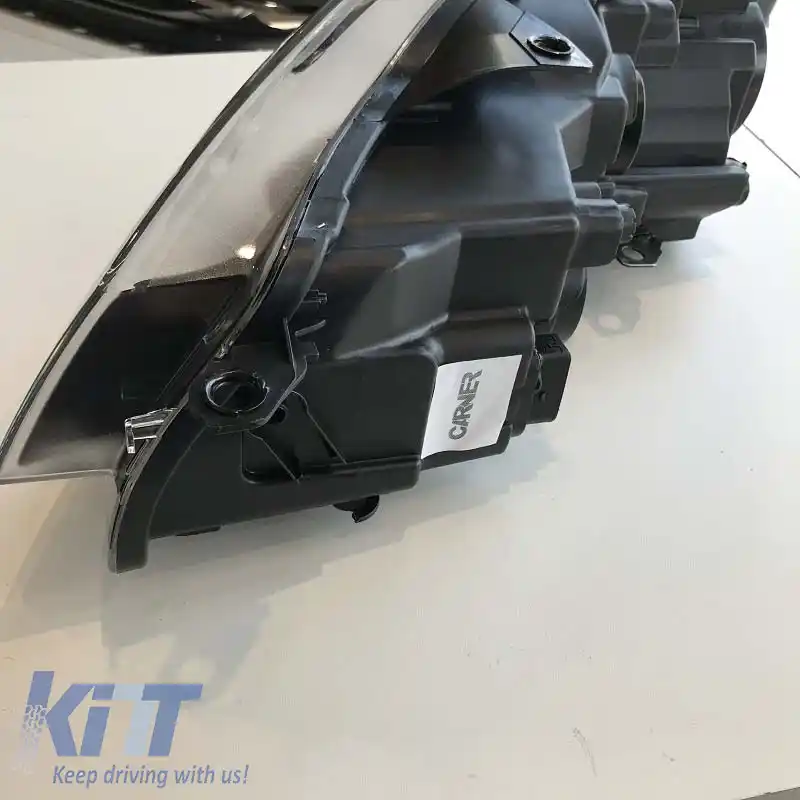 Set de faruri potrivit pentru VW Golf VI (6) 08-12 DRL GTI /R20 Look Negru H7/H7 cu Motor Carner-image-6290035