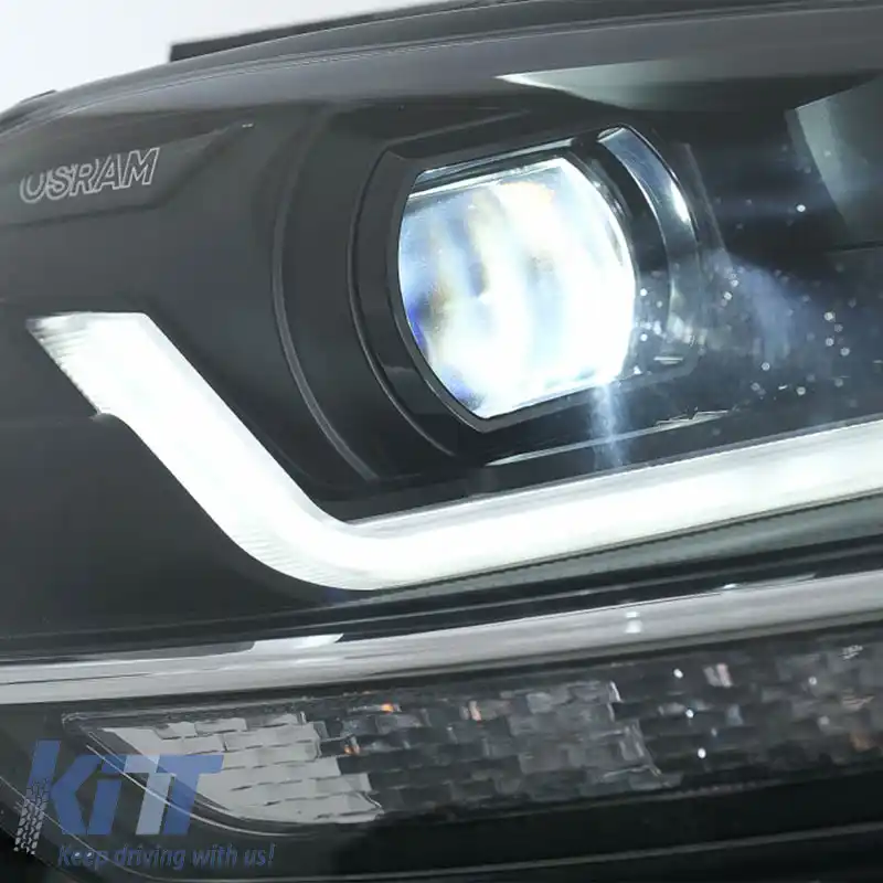 Set de Faruri Potrivit pentru VW Golf VII (7.5) 17-19 DRL Versiune Complet LED Halogen Negru LEDHL109-BK OsramLedriving-image-6292518