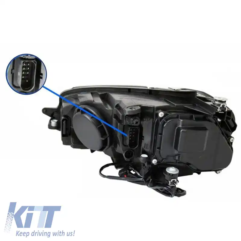 Set de faruri potrivit pentru VW Golf VII (7) 12-17 DRL Full Led Versiune Halogen Negru/Chrome LEDHL103-CM Osram Ledriving-image-6289919