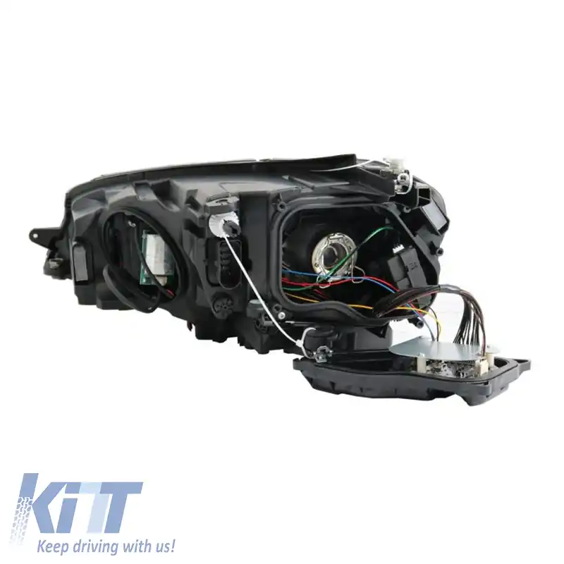 Set de faruri potrivit pentru VW Golf VII (7) 12-17 Look 7.5 GTI Black/Red Line H7 cu Motor Carner-image-6290180