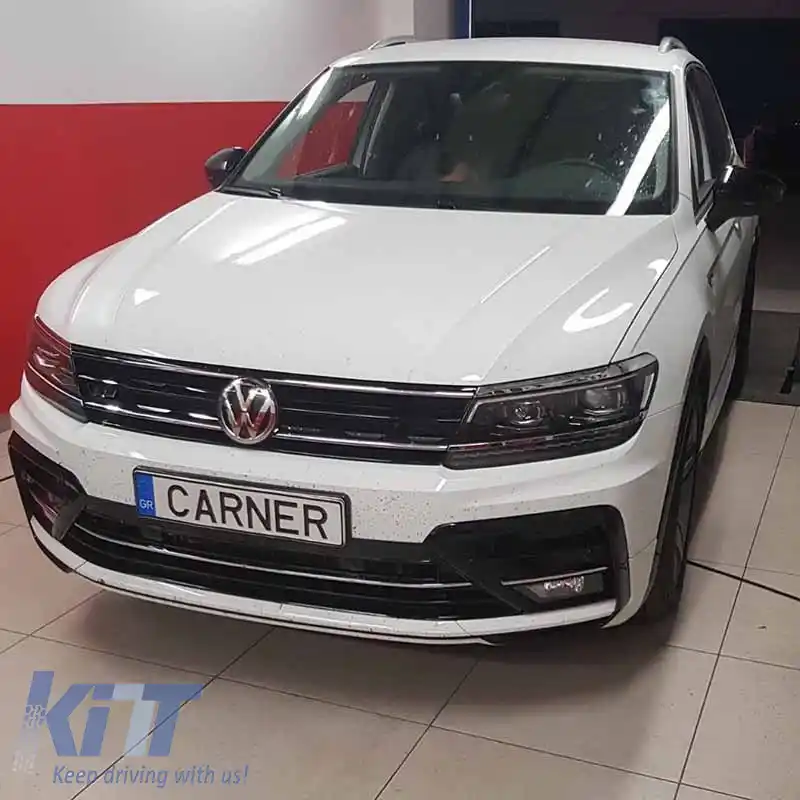 Set de faruri potrivit pentru VW Tiguan II mk2 16+ DRL Led Matrix & Led Signal Dynamic R-Line Look H7/H7 cu Motor Carner-image-6290014