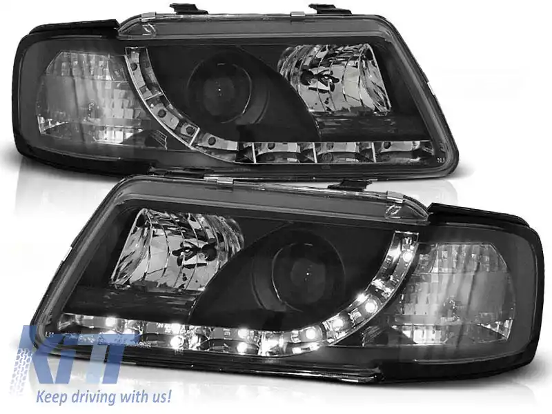 Set de faruri tuning cu lumini LED potrivit pentru Audi A3 8L 08.1996-08.2000, stânga și dreapta