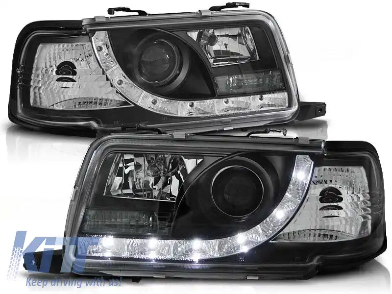Set de faruri tuning cu lumini LED potrivite pentru Audi 80 B4 09.1991-04.1996, stânga și dreapta