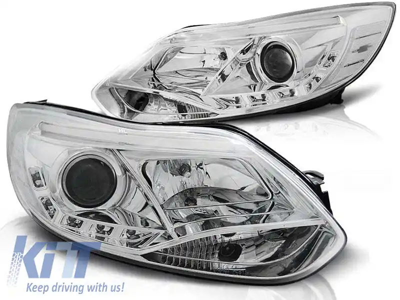 Set de faruri tuning cu lumini LED potrivite pentru Ford FOCUS MK3 2011-10.2014, stânga și dreapta