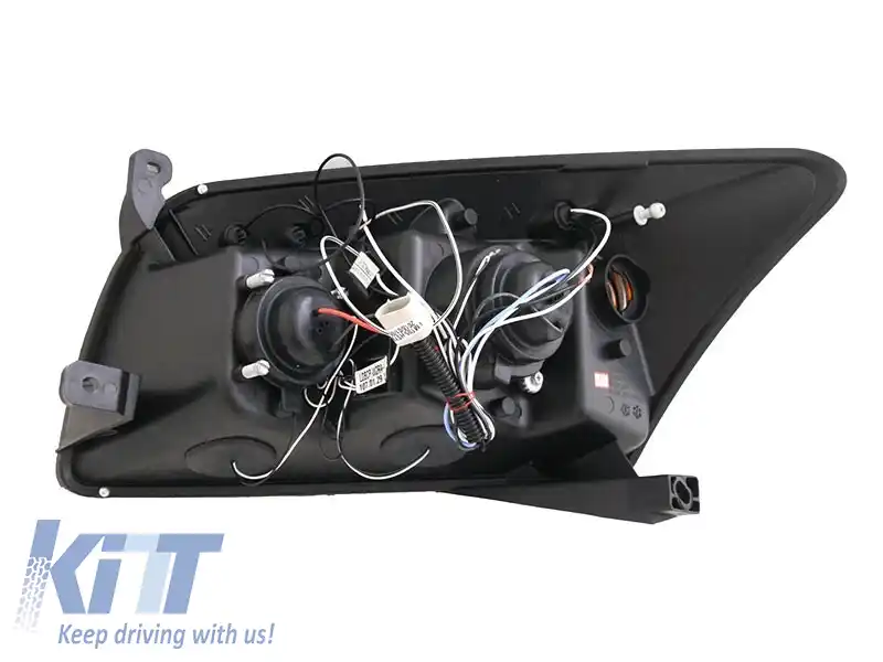 Set de faruri tuning cu ochi de înger potrivit pentru Dodge Caliber 2006-2012 cu bază cromată, stânga și dreapta-image-6238350