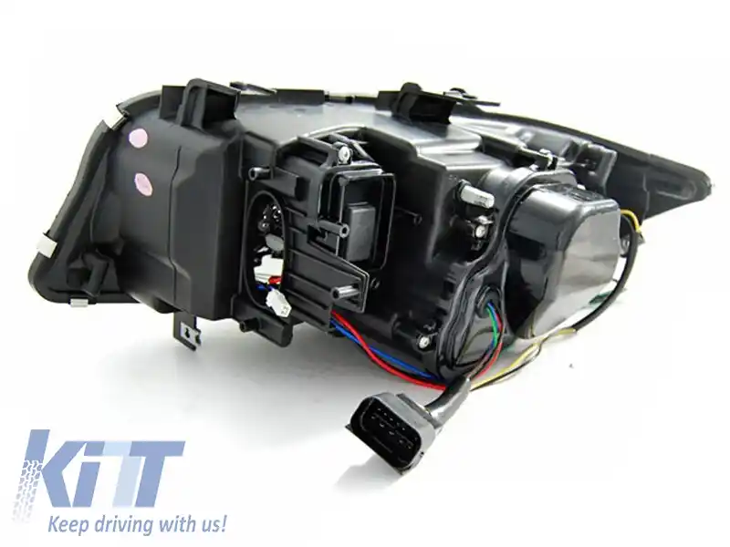 Set de faruri xenon potrivit pentru BMW Seria 3 E90, E91 2005-2008 cu bază neagră, stânga și dreapta-image-6152542