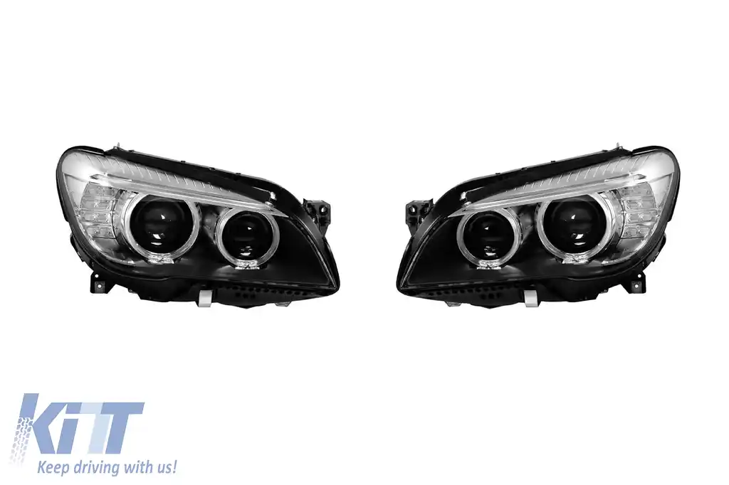 Set de faruri xenon tip LCI potrivit pentru BMW Seria 7 F01, F02 2009-2012 pentru modelele cu faruri xenon din fabrică, stânga și dreapta