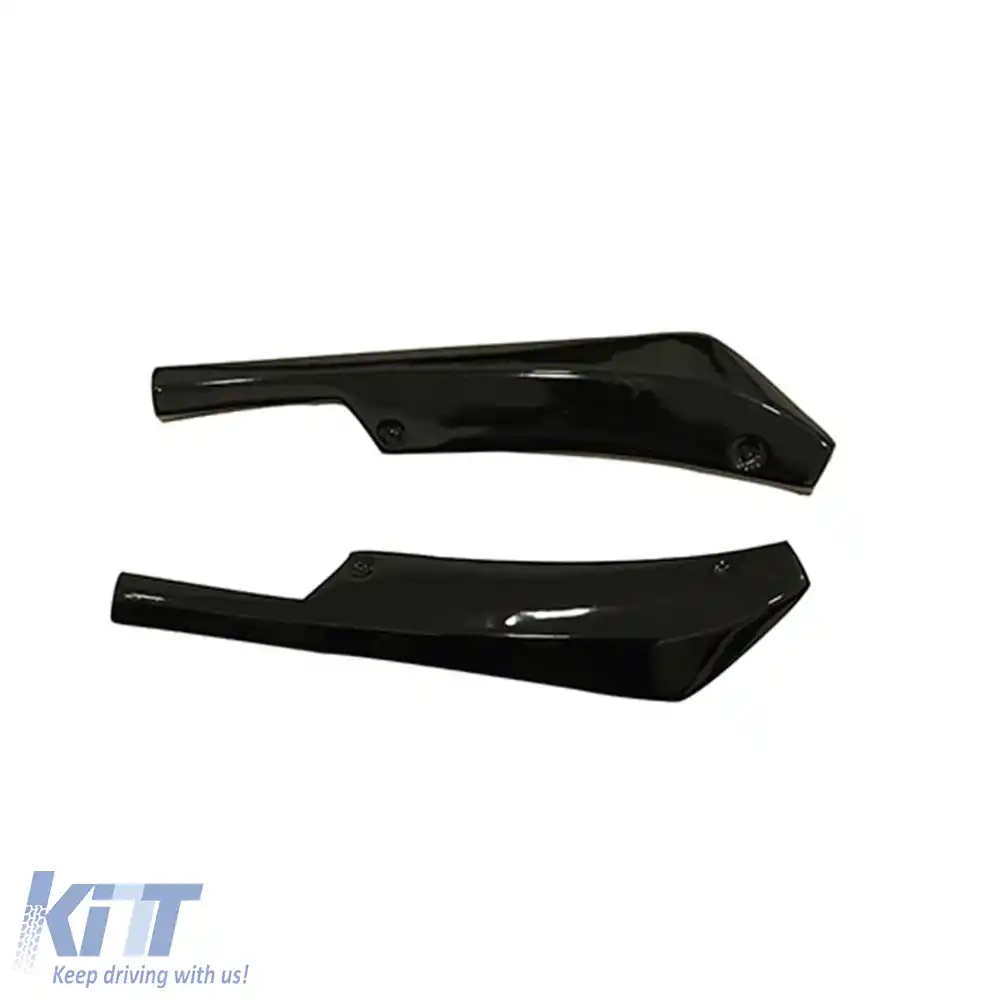image-32-Set de flapsuri unghiulare pentru bara de protecție spate universal, negru lucios, plastic vidat