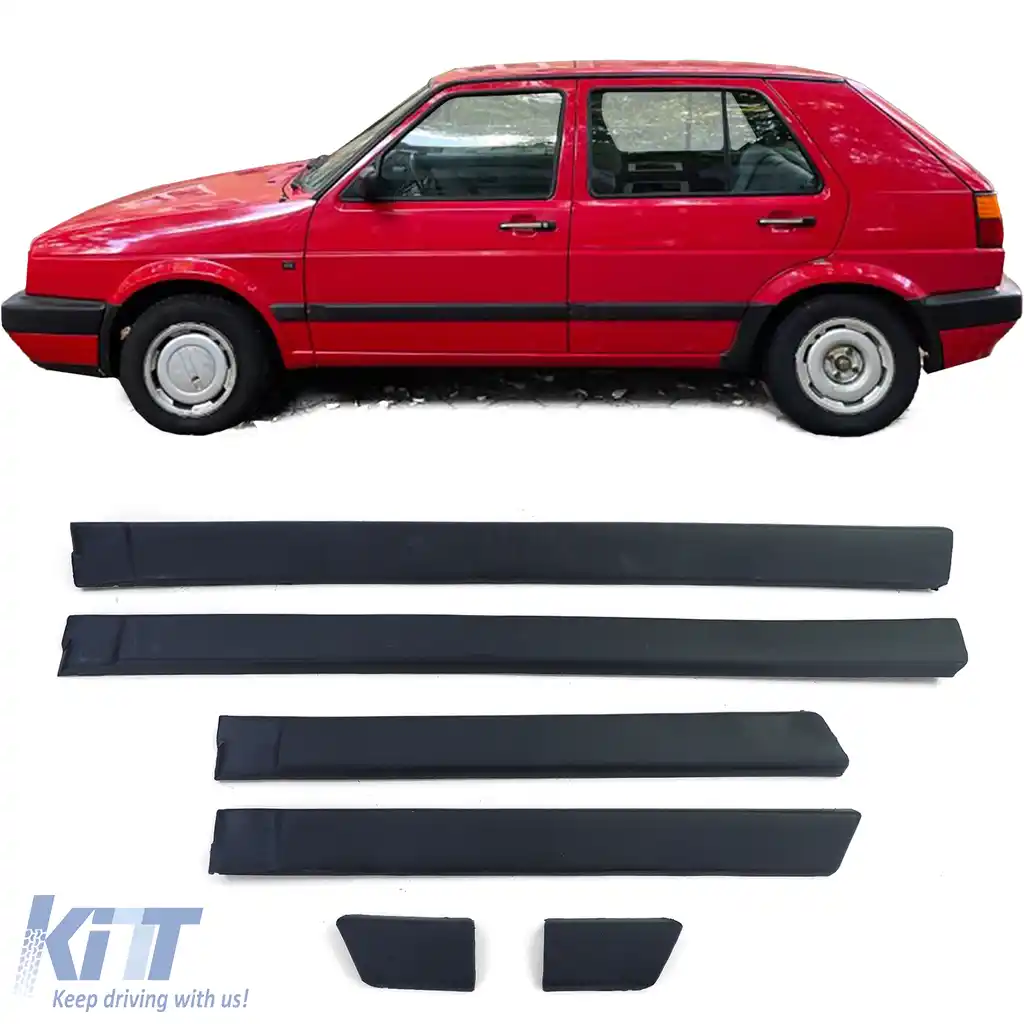 Set de garnituri de ușă late 6 piese, potrivit pentru VW Golf 2 87-92 4 uși