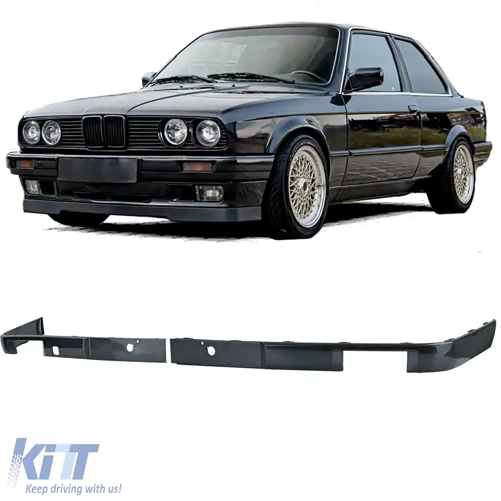 Set de garnituri pentru bara de protecție față dreapta stânga negru lucios, potrivit pentru BMW Seria 3 E30 87-94