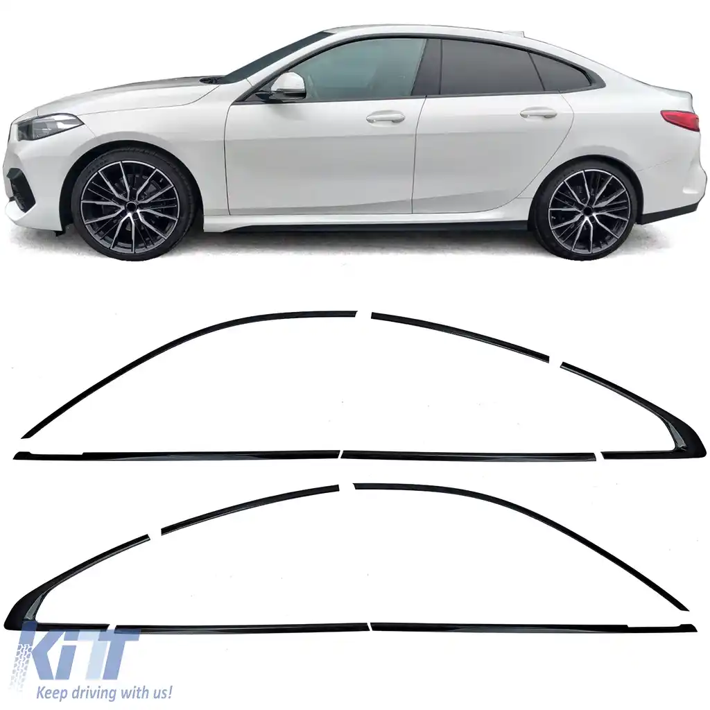 Set de garnituri Shadow Line lucios negru, potrivit pentru BMW Seria 2 F44 Gran Coupe