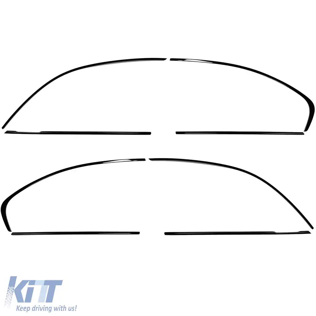 Set de garnituri Shadow Line Negru potrivit pentru BMW Seria 3 F30 Sedan 11-18-image-6208038