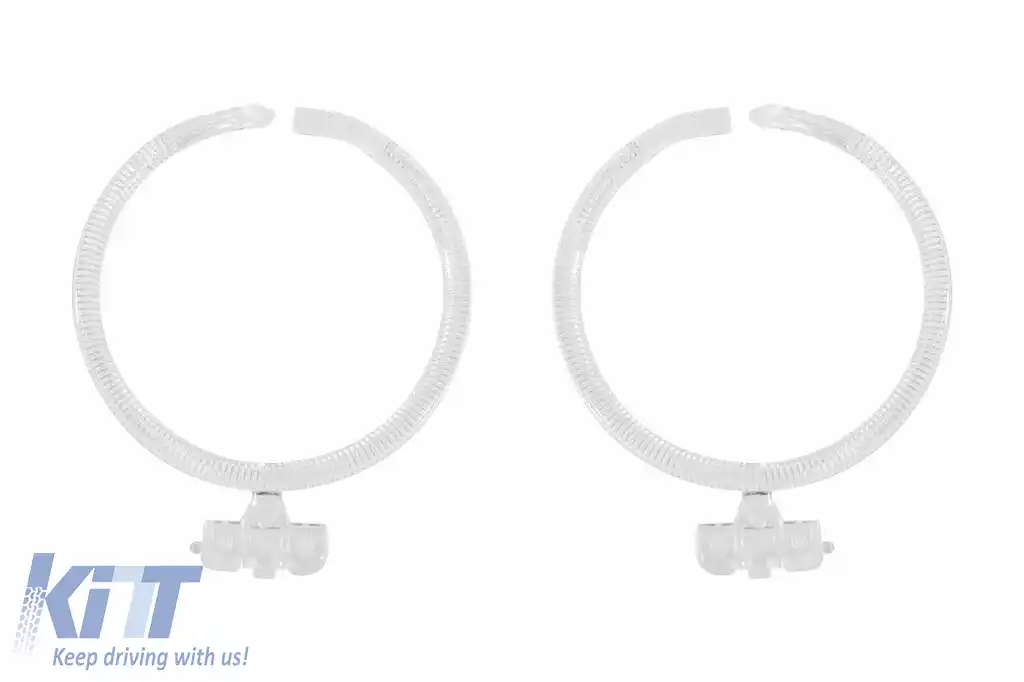 Set de ghiduri de lumină potrivit pentru inel mare pe BMW Seria 5 E60 sedan, E61 touring 2007-2010 pentru modelul cu faruri xenon, stânga și dreapta