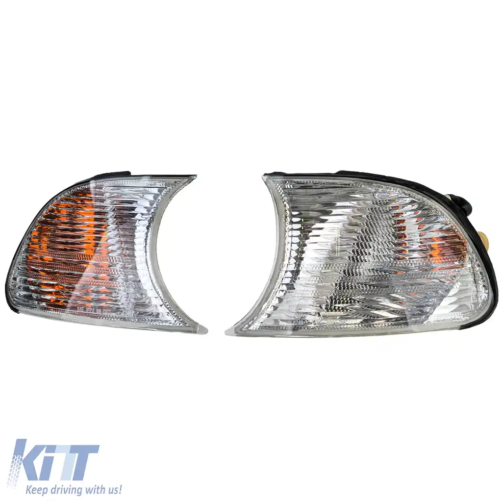 Set de indicatoare din sticlă clară albă potrivit pentru BMW Seria 3 E46 Coupe Cabriolet 1999-2001-image-6201162
