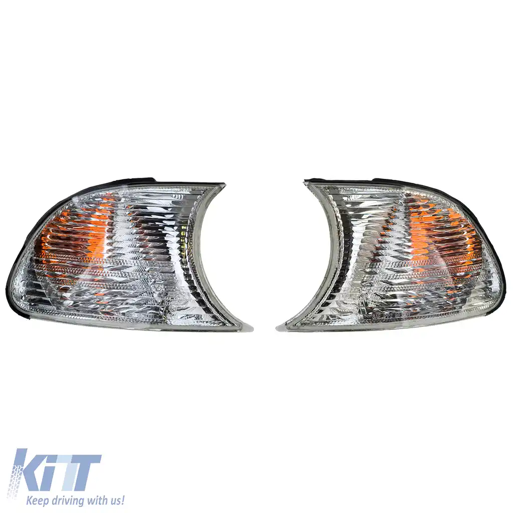 Set de indicatoare din sticlă clară albă potrivit pentru BMW Seria 3 E46 Coupe Cabriolet 1999-2001-image-6201163