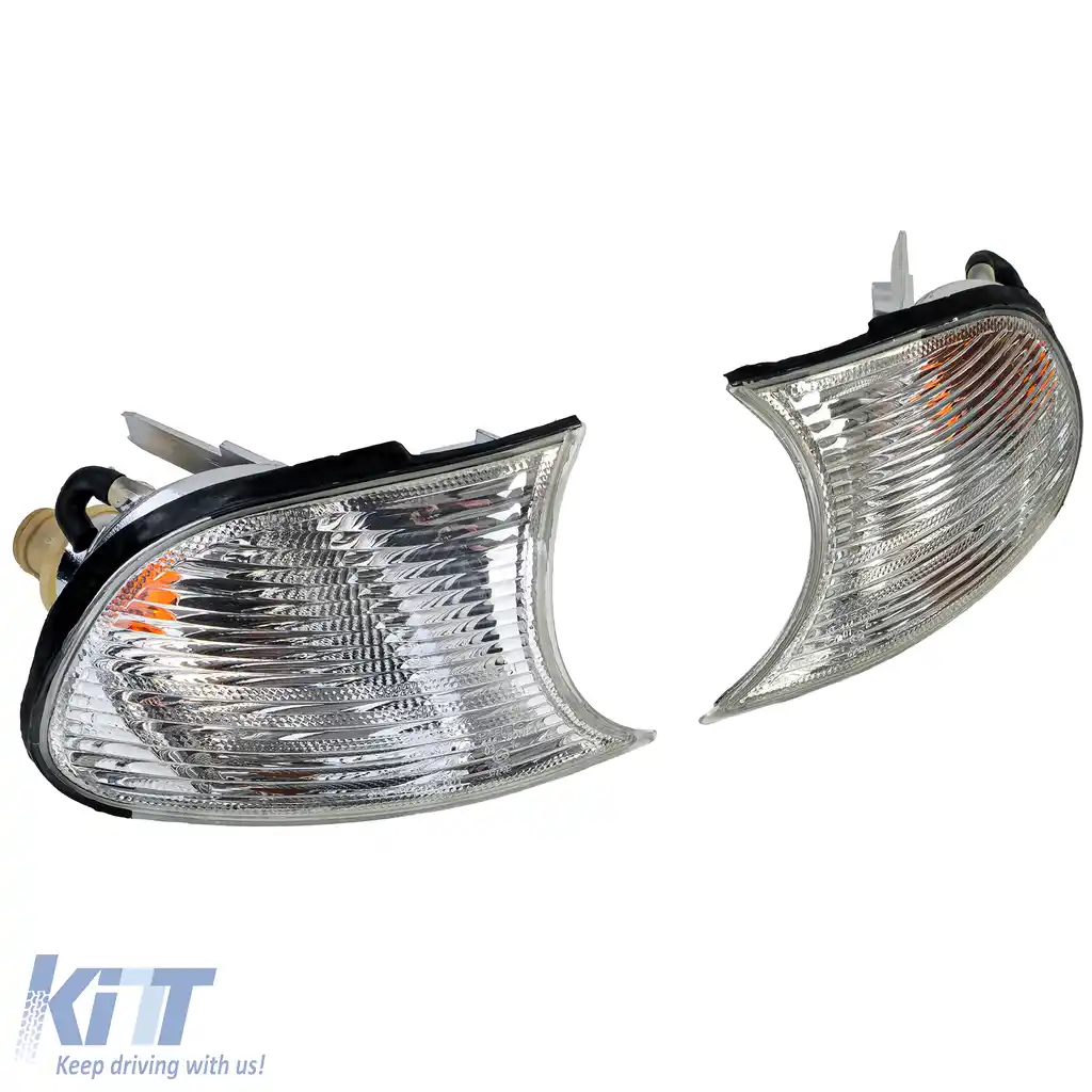 Set de indicatoare din sticlă clară albă potrivit pentru BMW Seria 3 E46 Coupe Cabriolet 1999-2001-image-6201165