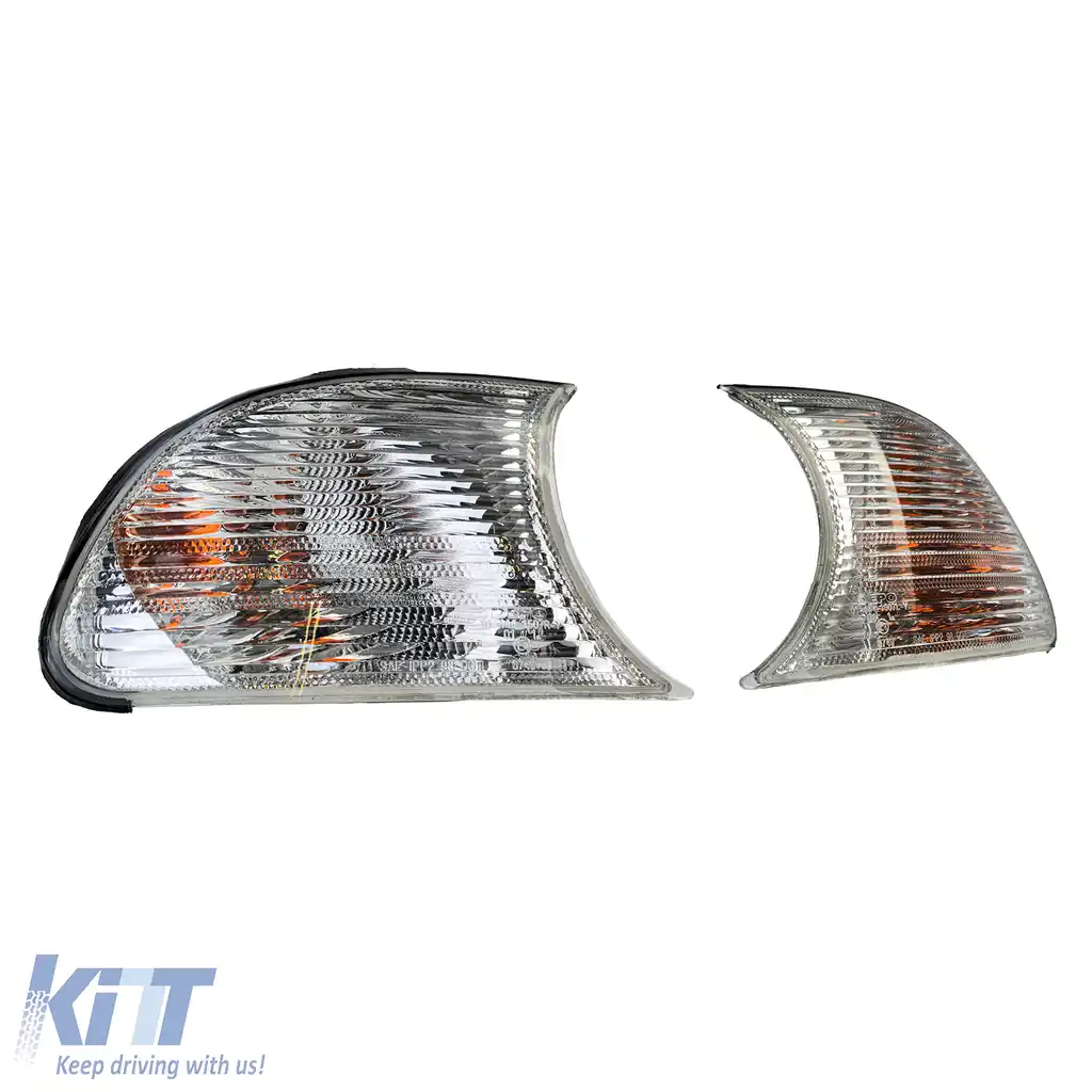 Set de indicatoare din sticlă clară albă potrivit pentru BMW Seria 3 E46 Coupe Cabriolet 1999-2001-image-6201166