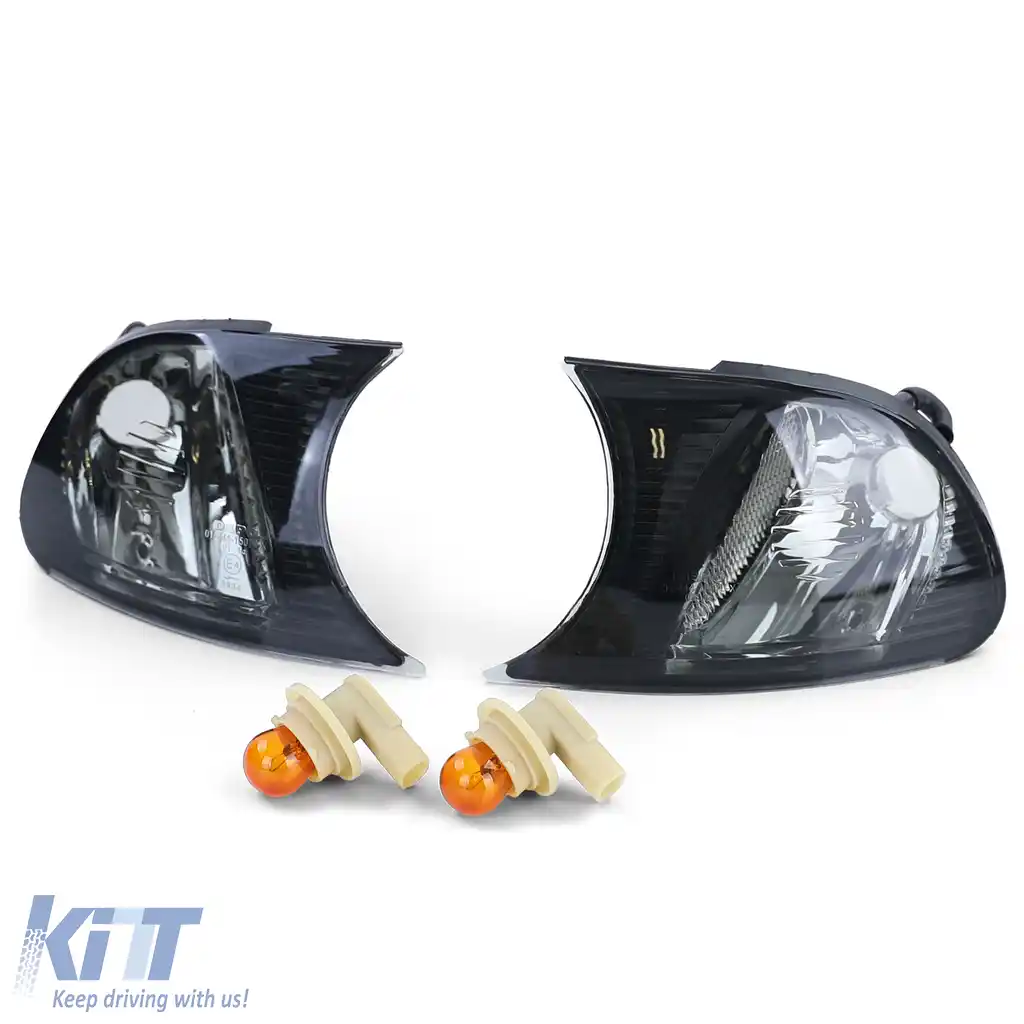 Set de indicatoare din sticlă clară cu fum negru, potrivit pentru BMW Seria 3 E46 Coupe Cabriolet 2001-2003-image-6206257