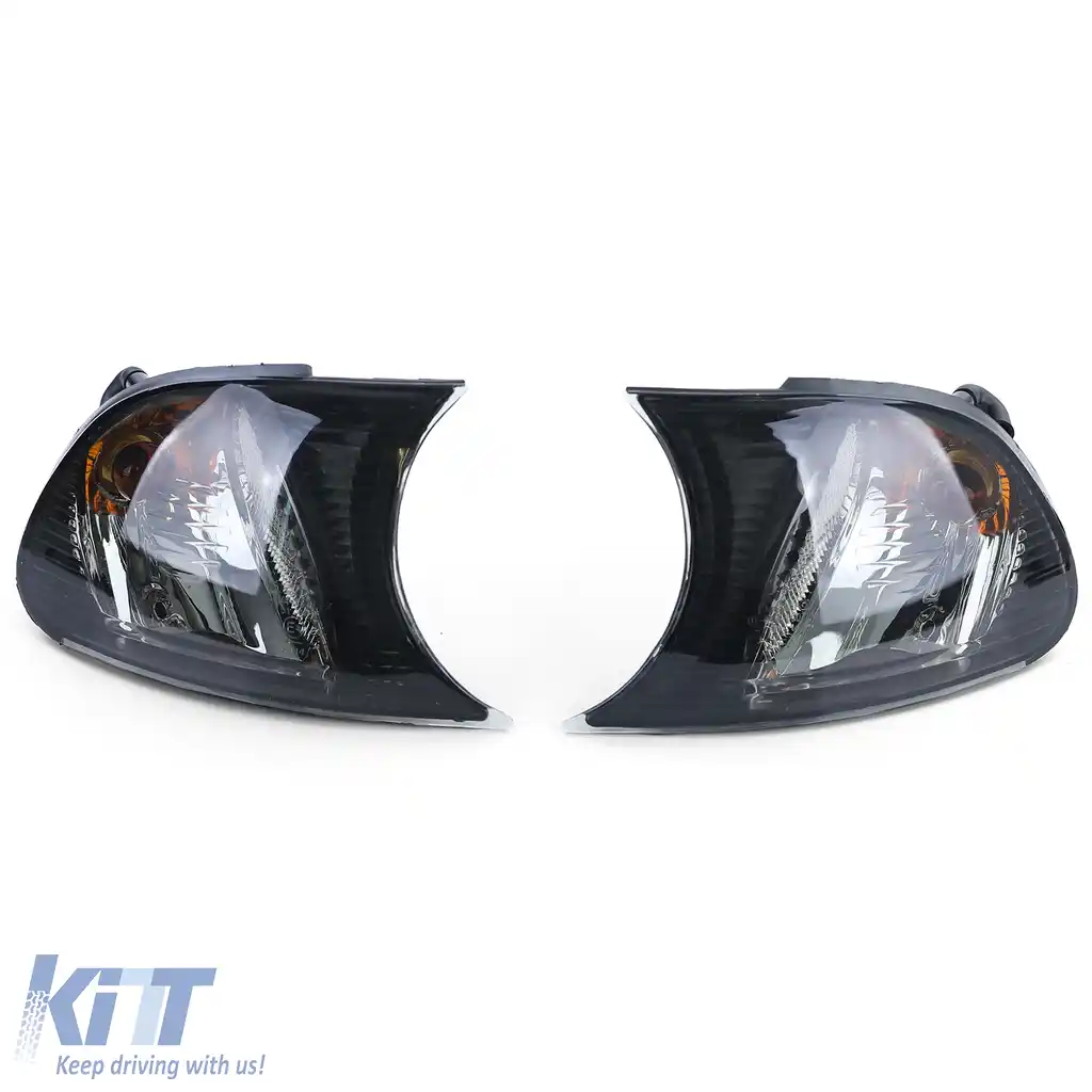 Set de indicatoare din sticlă clară cu fum negru, potrivit pentru BMW Seria 3 E46 Coupe Cabriolet 2001-2003-image-6206260