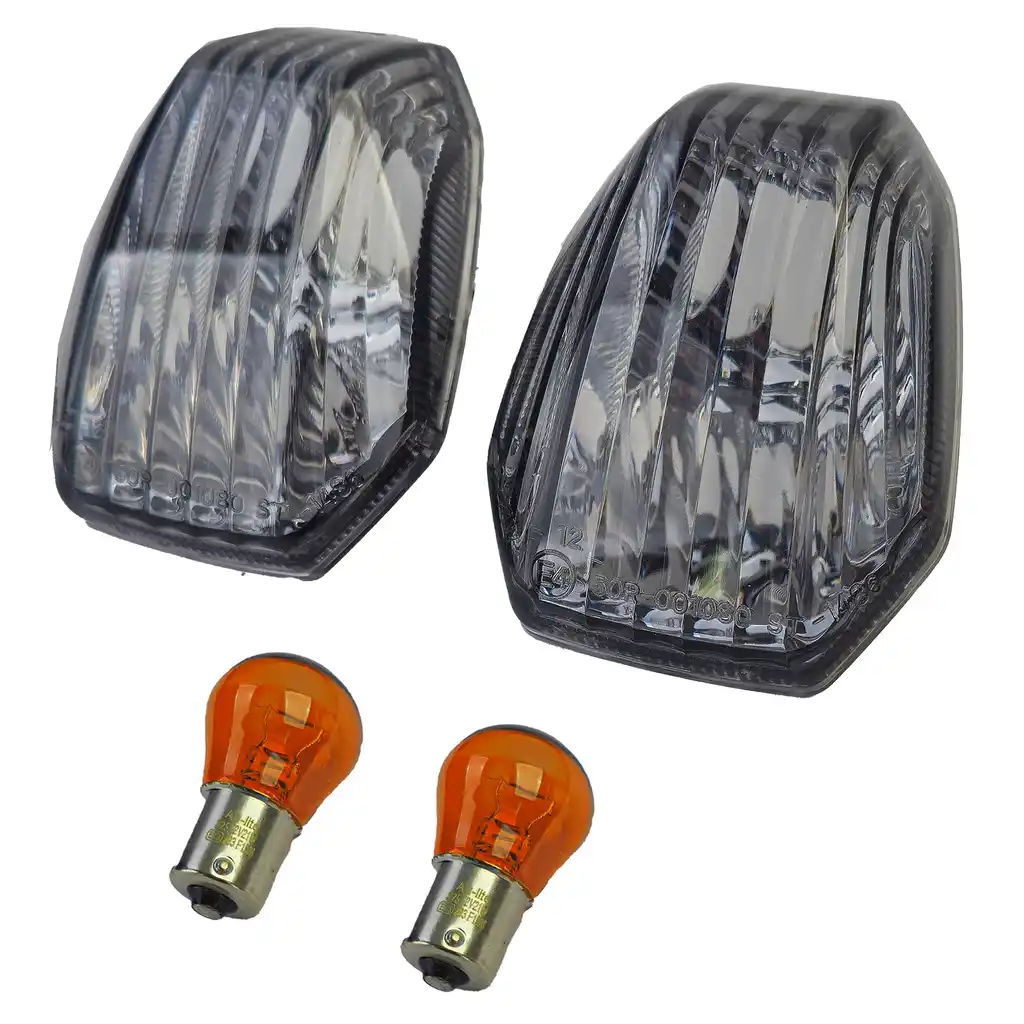Set de inserții pentru semnalizatoare motocicletă spate fumurii, potrivit pentru Kawasaki ER-6F ABS ER-6N ABS