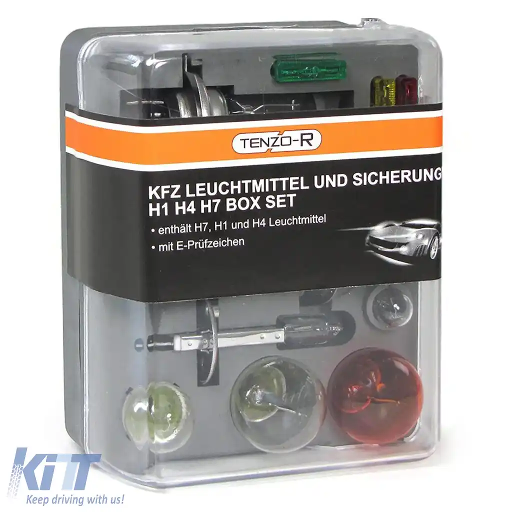Set de lămpi de rezervă H1 H4 H7 10 piese, cutie de siguranțe pentru vehicul auto 12V-image-6197785