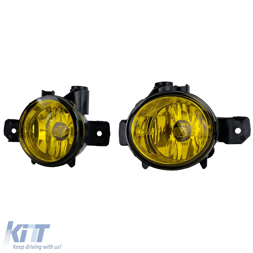 Set de lumini de ceață cu sticlă clară galbenă, potrivit pentru BMW Seria 1 E81 E82 E87 E88, X3 E83, X5 E70-image-6191600