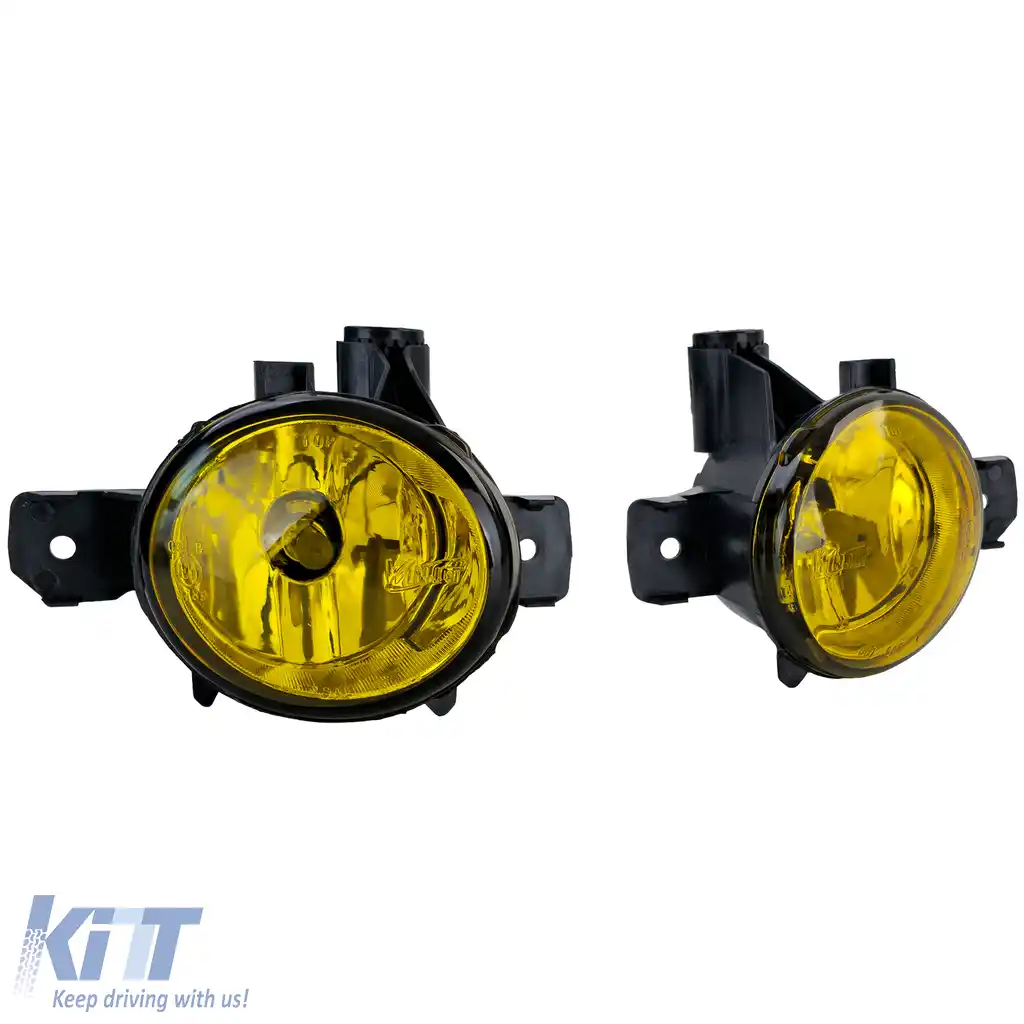 Set de lumini de ceață cu sticlă clară galbenă, potrivit pentru BMW Seria 1 E81 E82 E87 E88, X3 E83, X5 E70-image-6191601